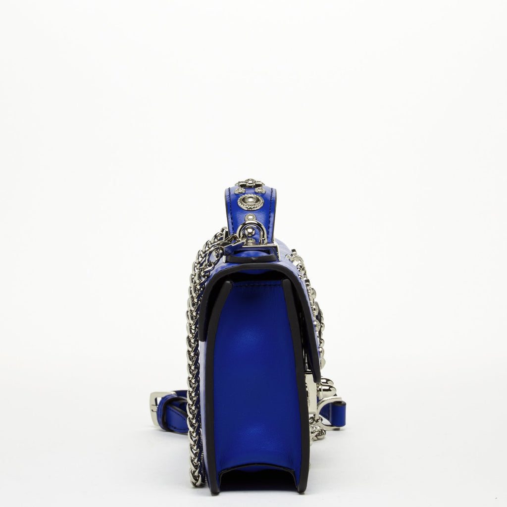 SUSU Studded Small Leather Crossbody Bag Cobalt Blue Purse  Women's